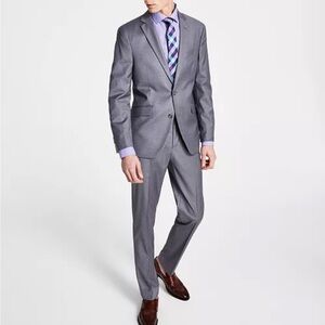 Reaction Kenneth Cole Gray Slim-Fit Suit
